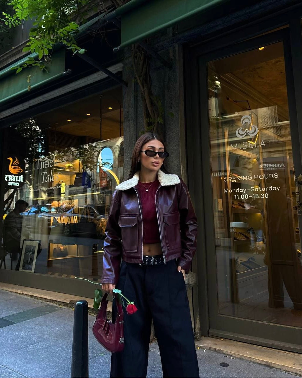 Burgundy Leather Jacket