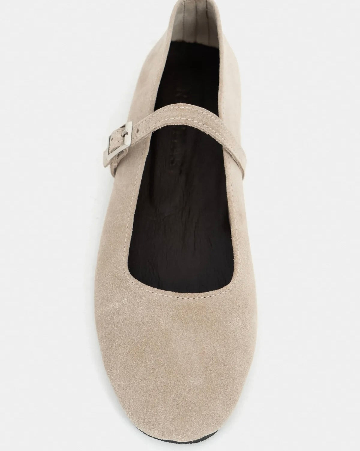 Beige Suede Flats