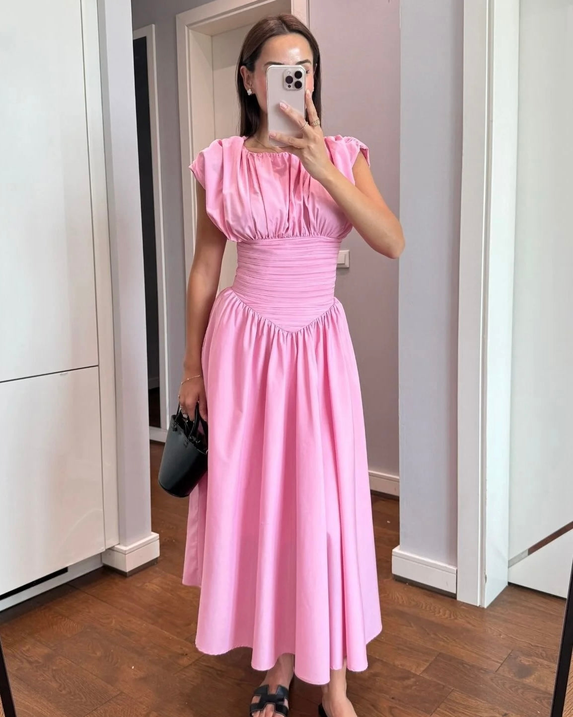 Pink Waisted Dress