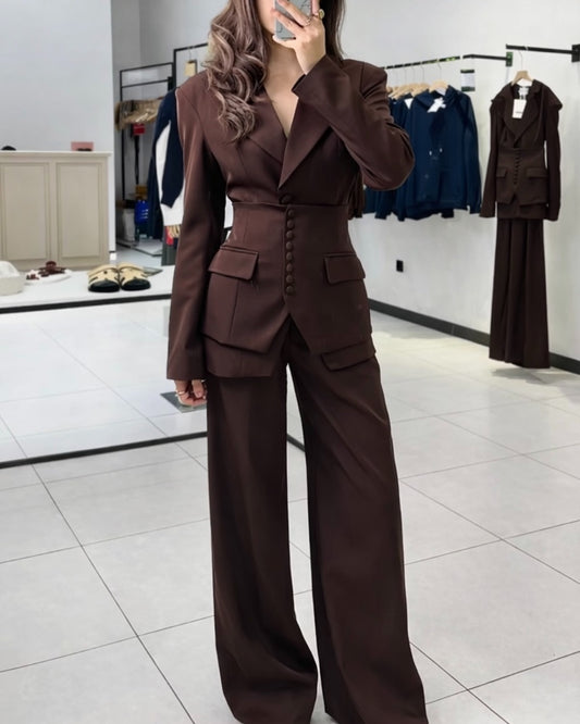 Brown Waisted Set (3 Pieces)