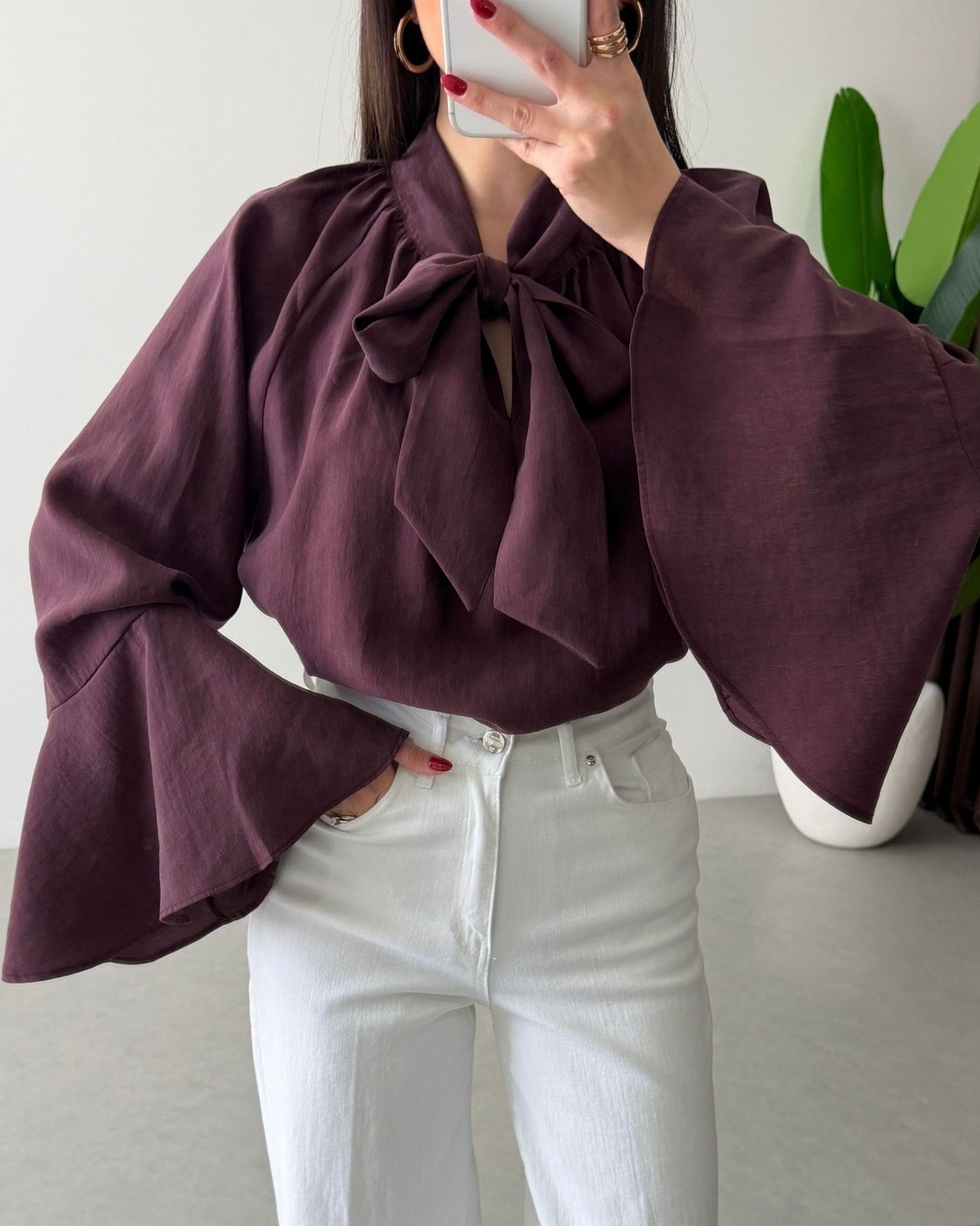 Burgundy Blouse