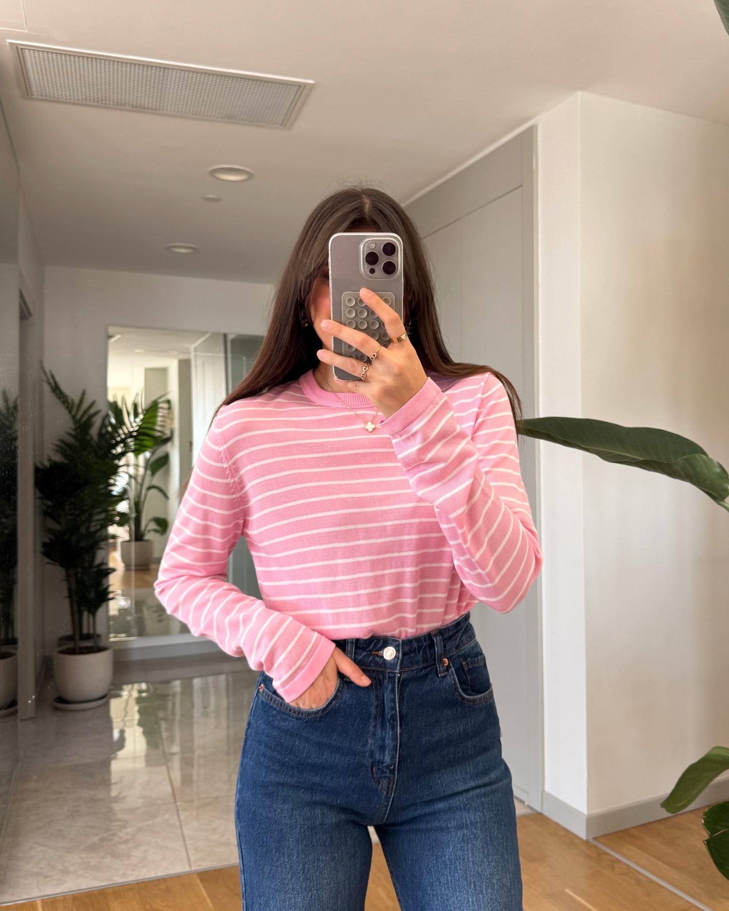 Pink Striped Shirt