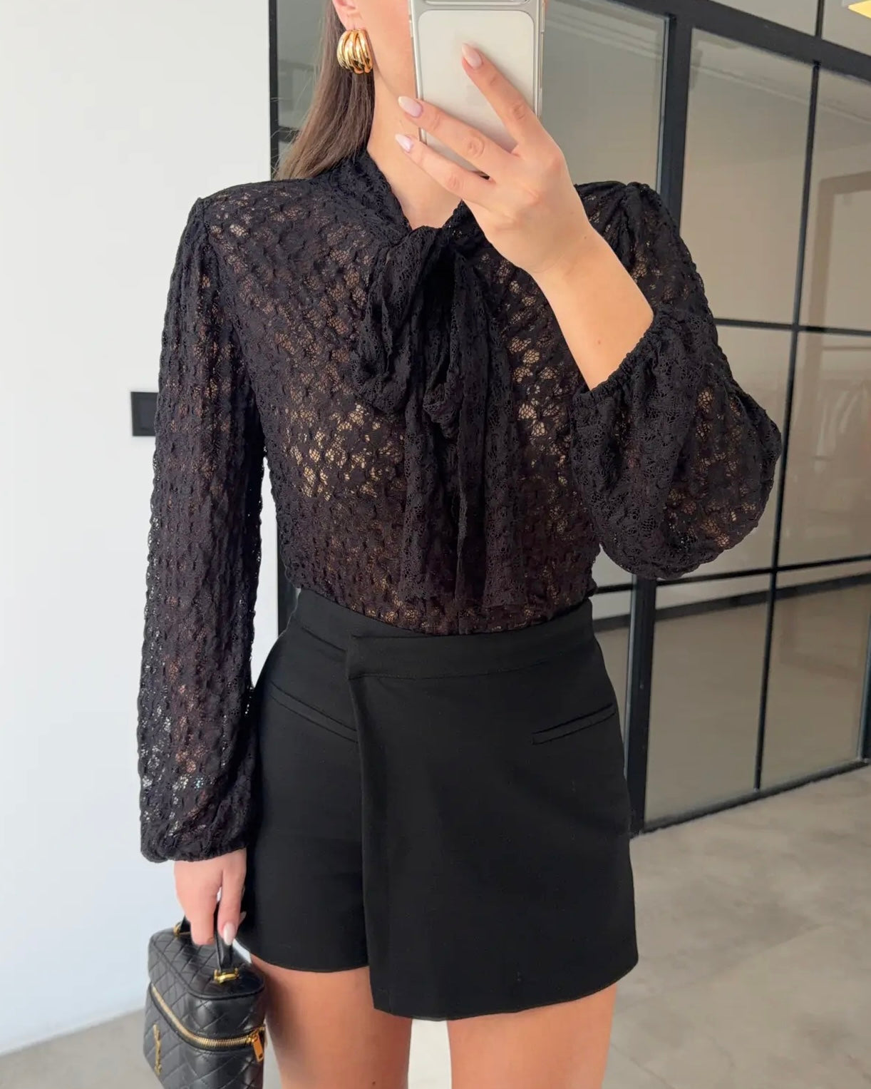 Black Lace Blouse