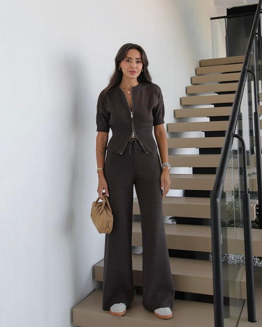 Brown Knitted Set