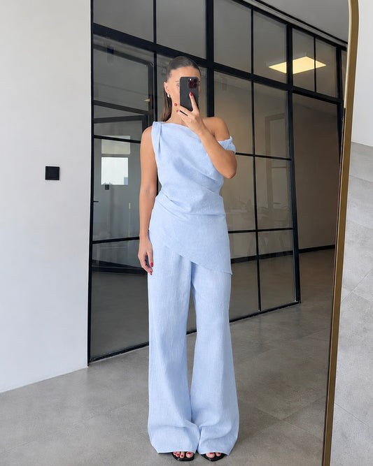 Baby Blue Asymmetrical Set