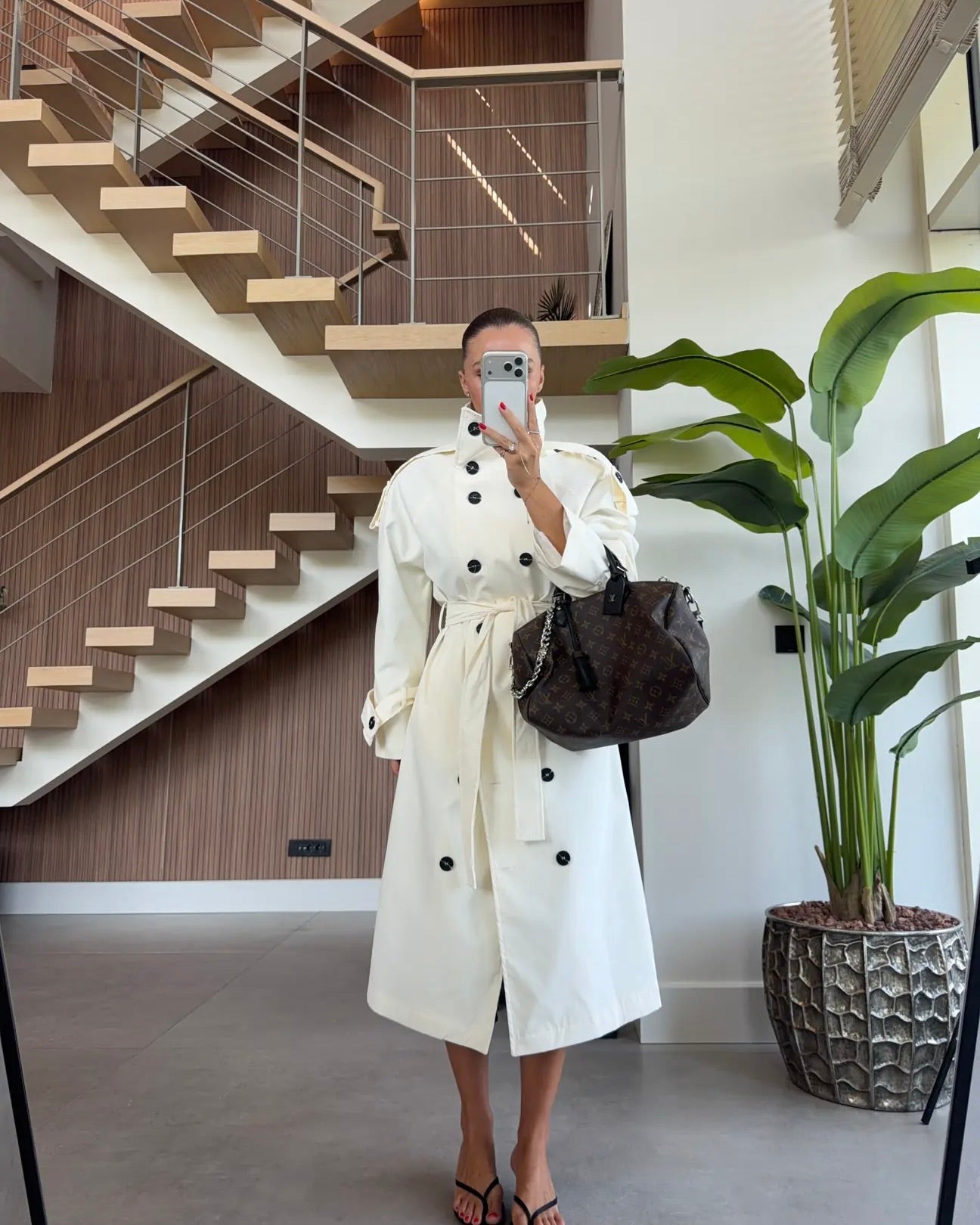 Off White Trench Coat