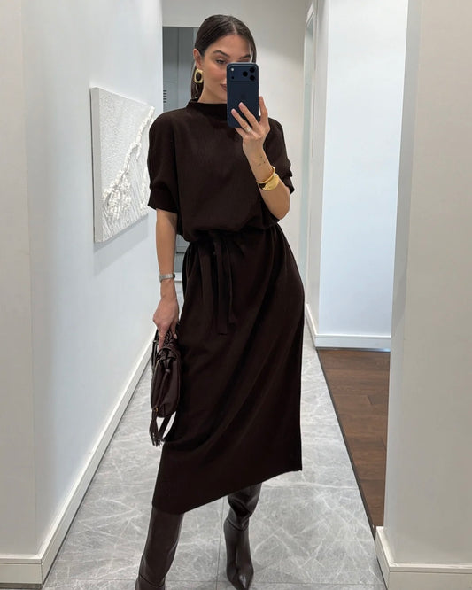 Tied Brown Dress