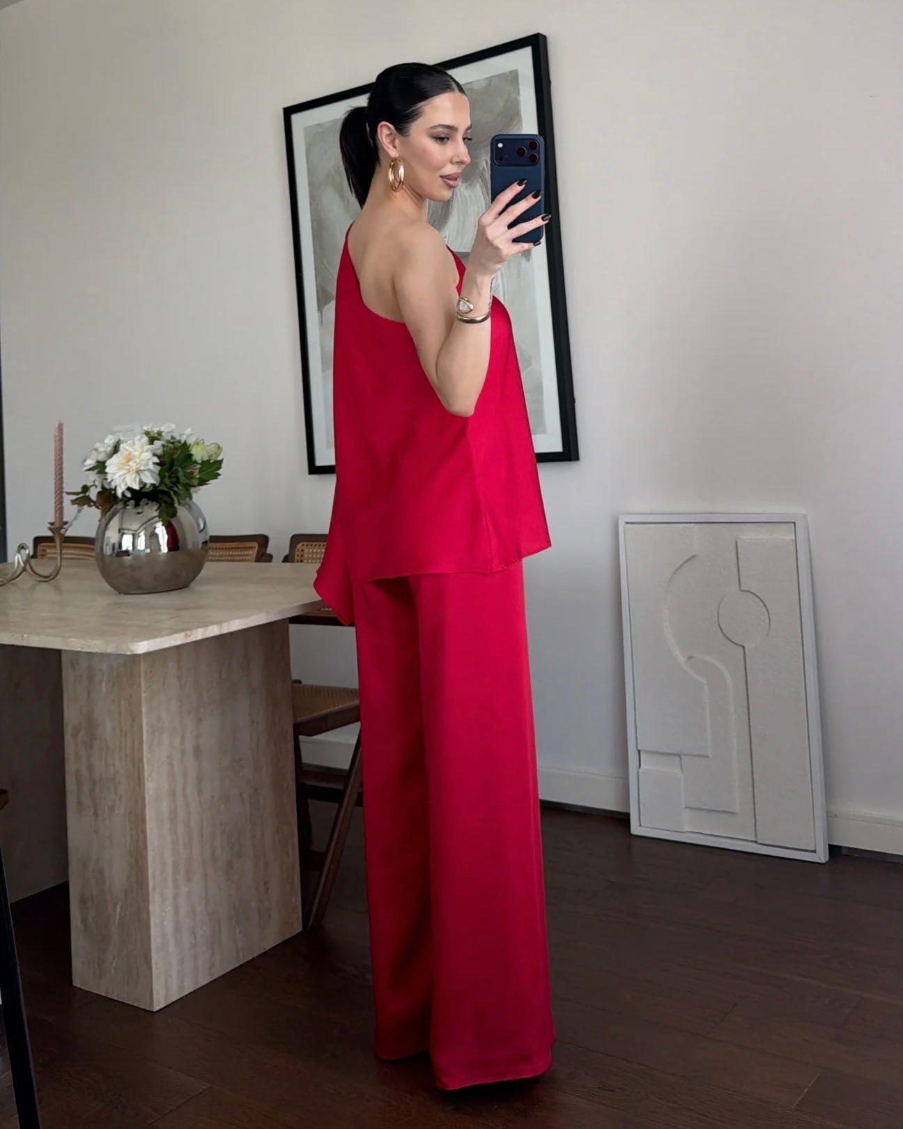Red Satin Set