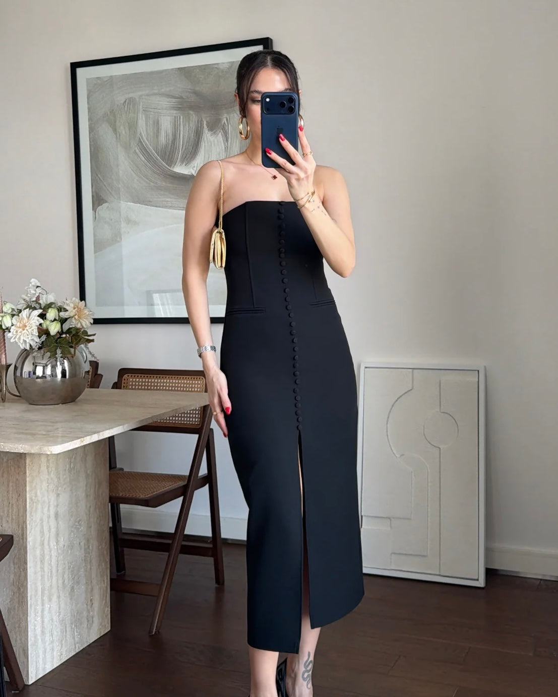 Black Strapless Dress