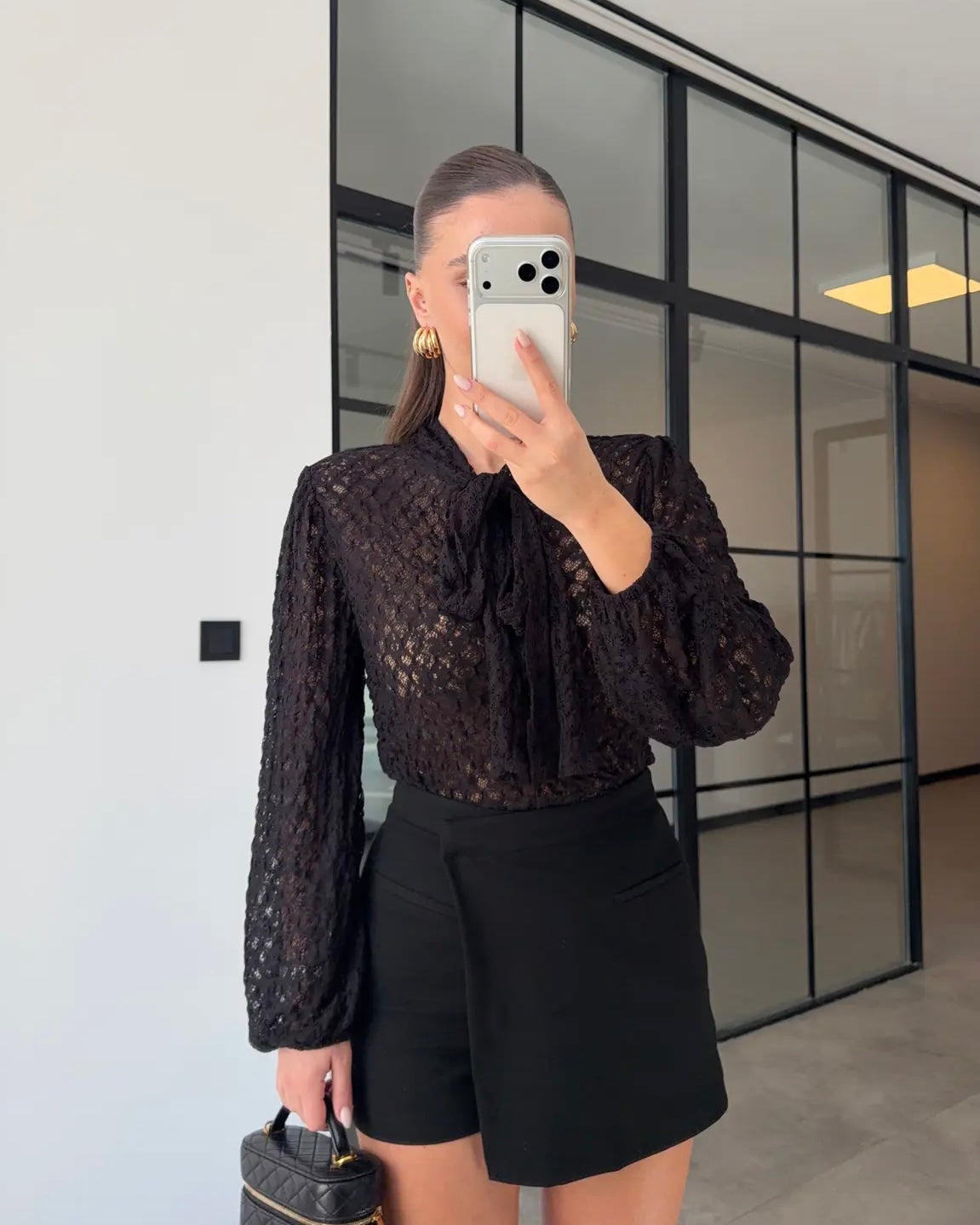 Black Lace Blouse