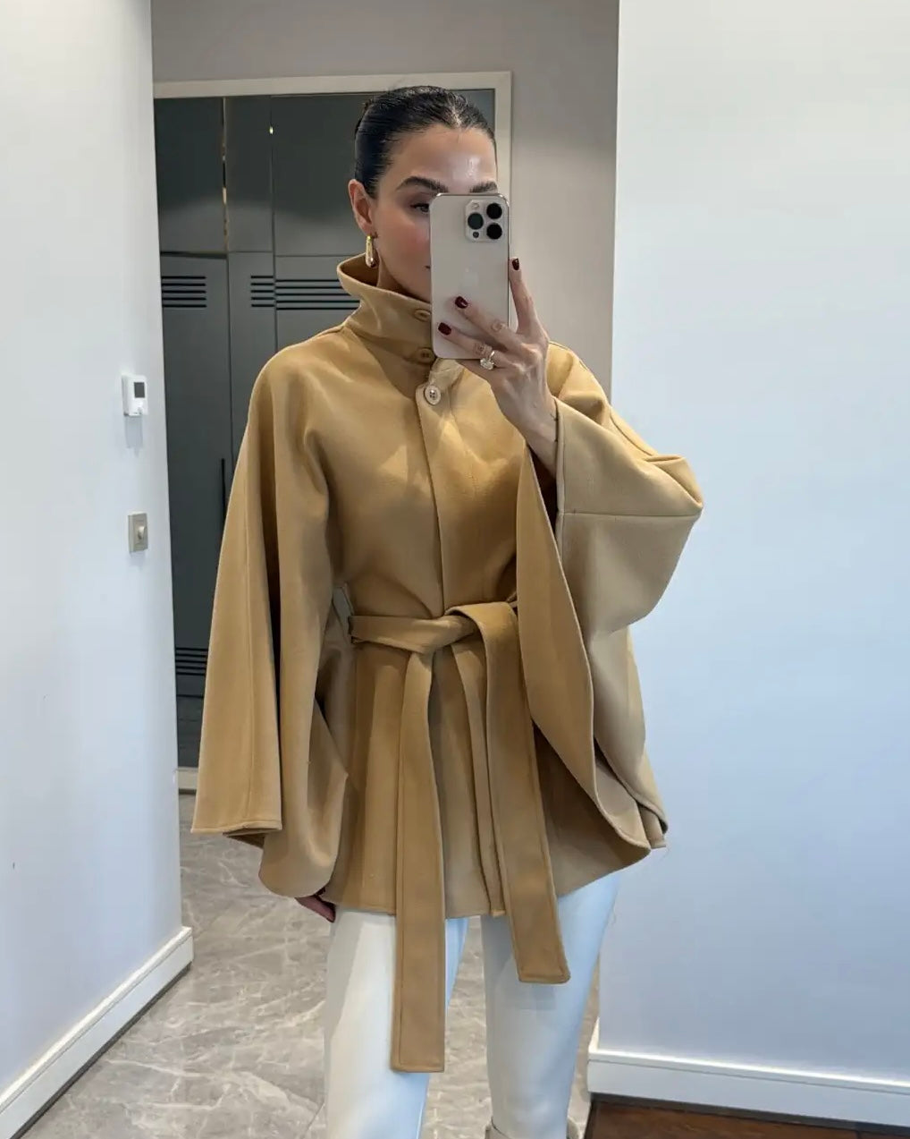 Beige Poncho