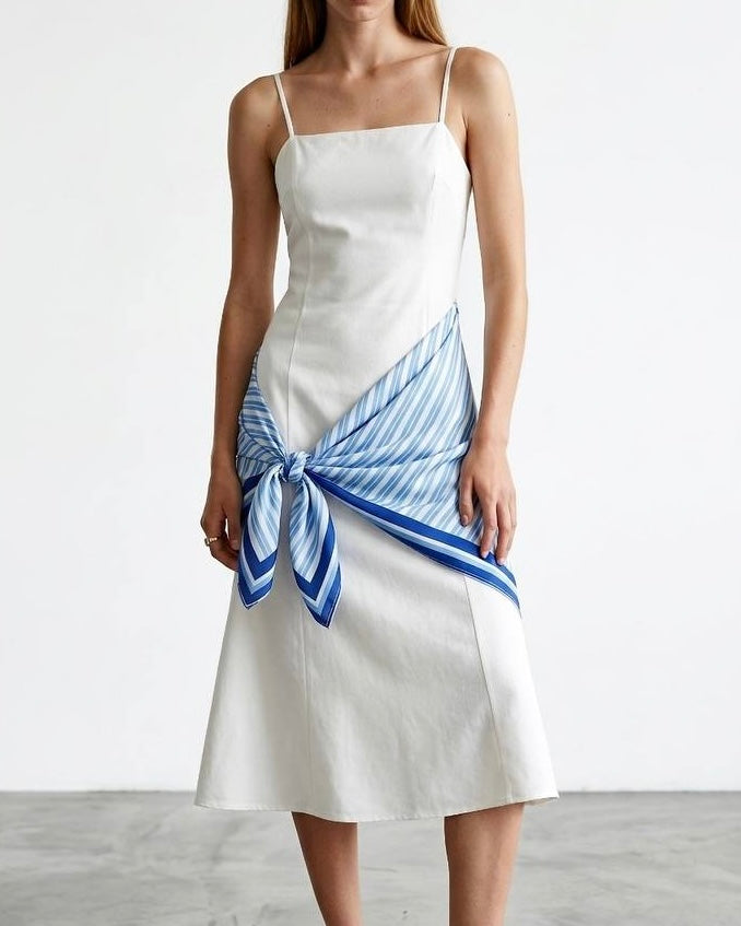 White Dress with Skirt