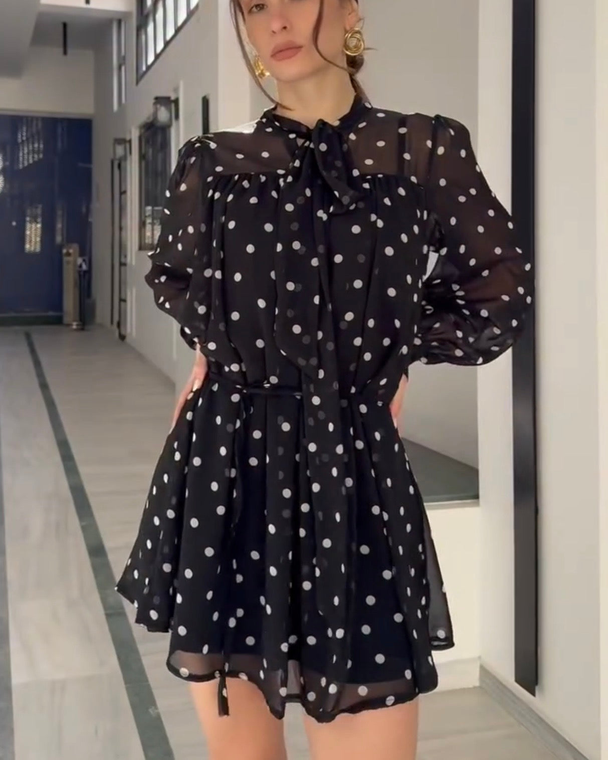 Black Polka Dot Dress