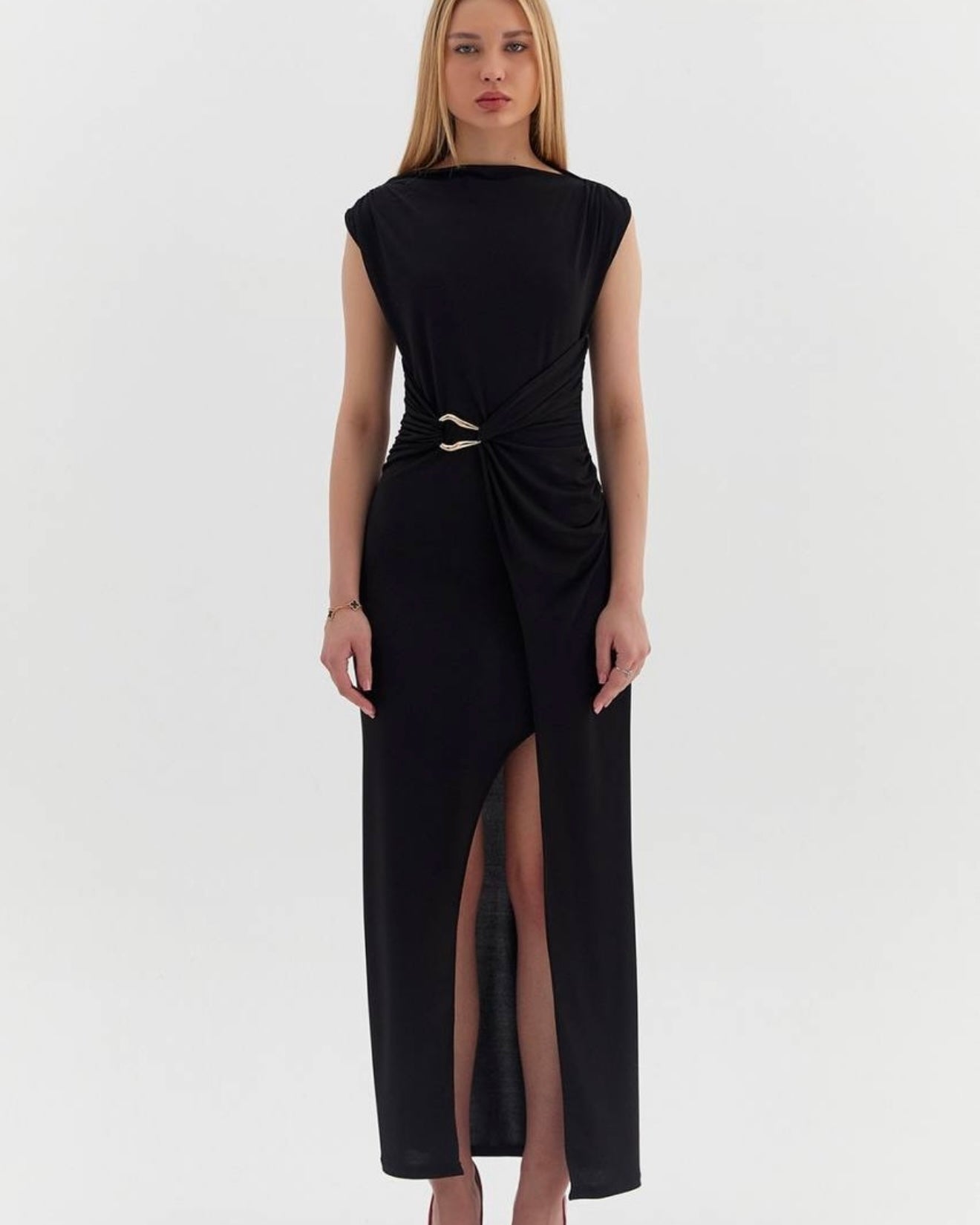 Black Gold Detail Dress