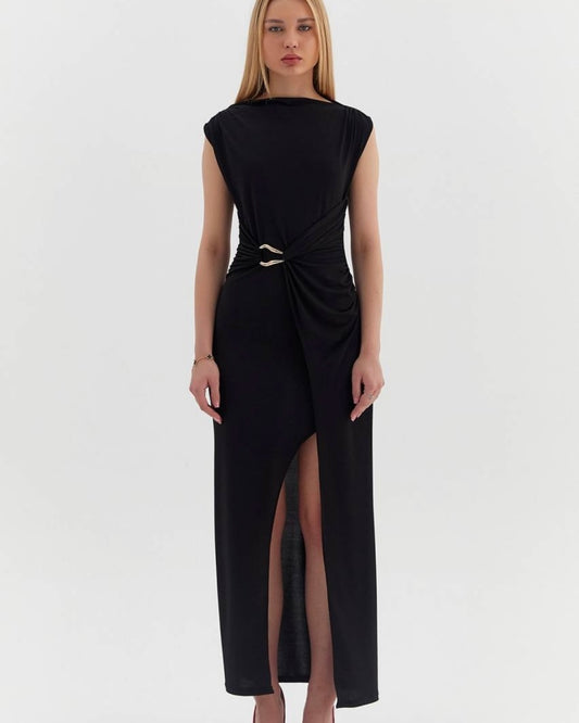 Black Gold Detail Dress