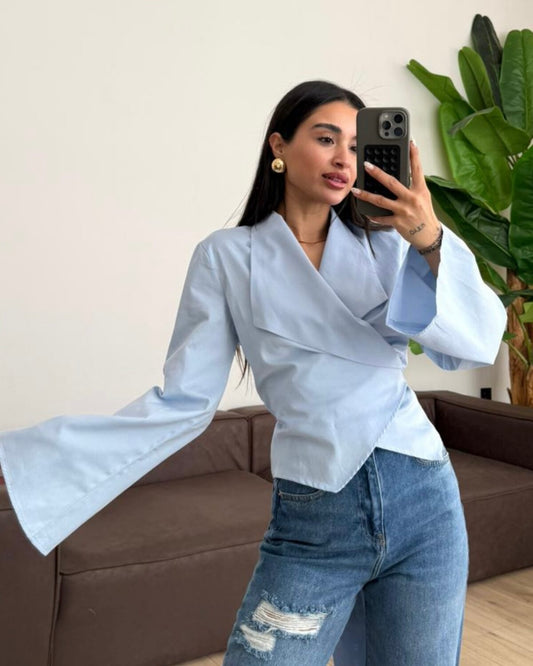 Blue Tied Shirt