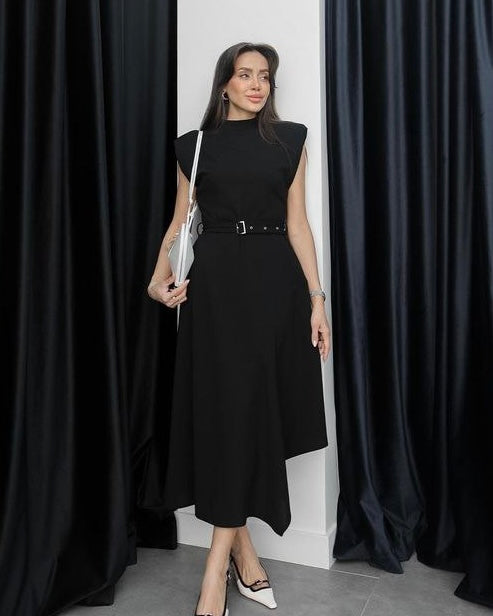 Black Dress with Belt