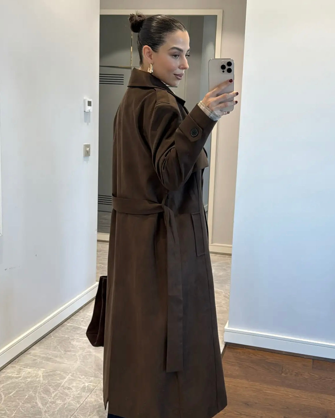 Brown Suede Coat