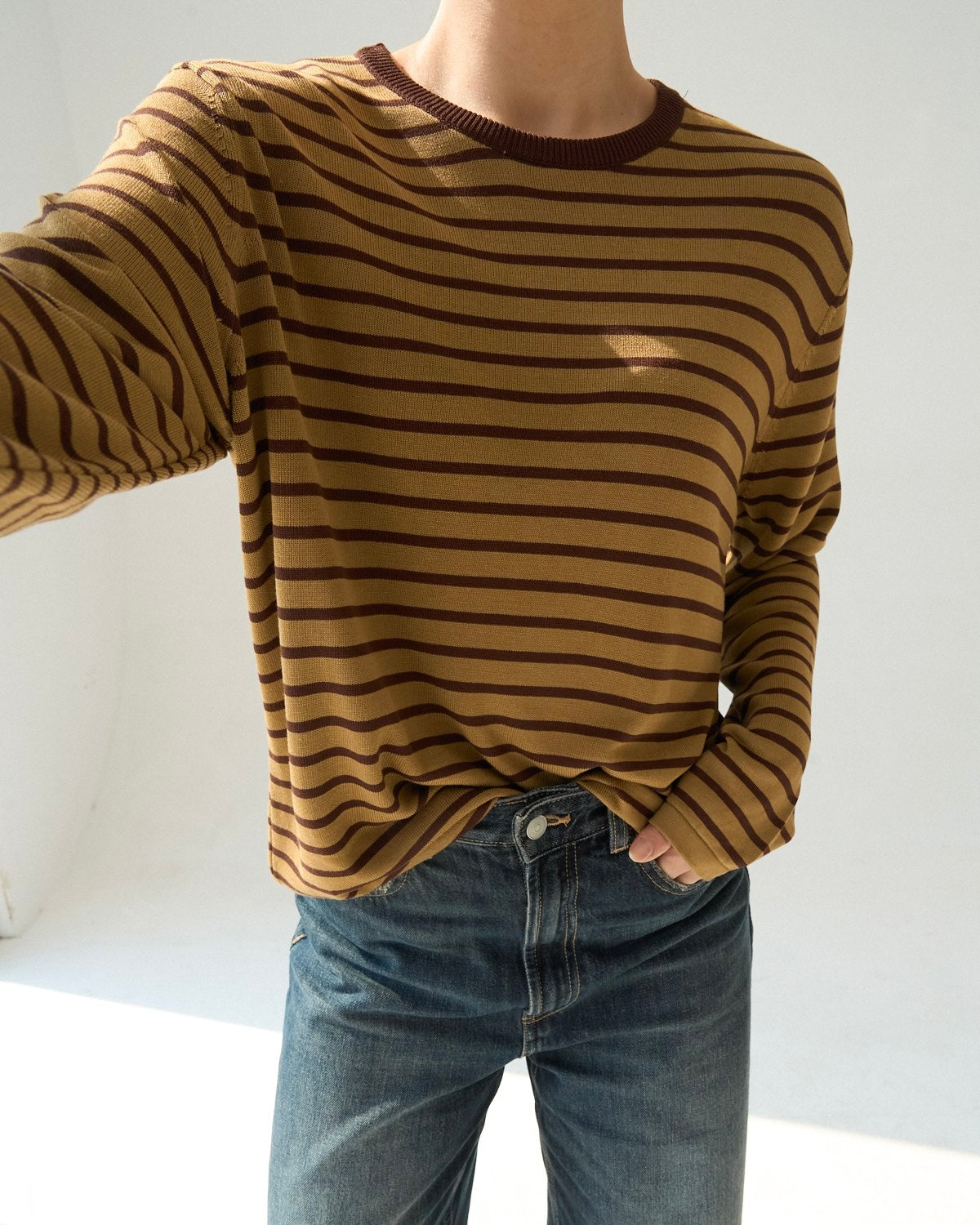Brown Striped Shirt
