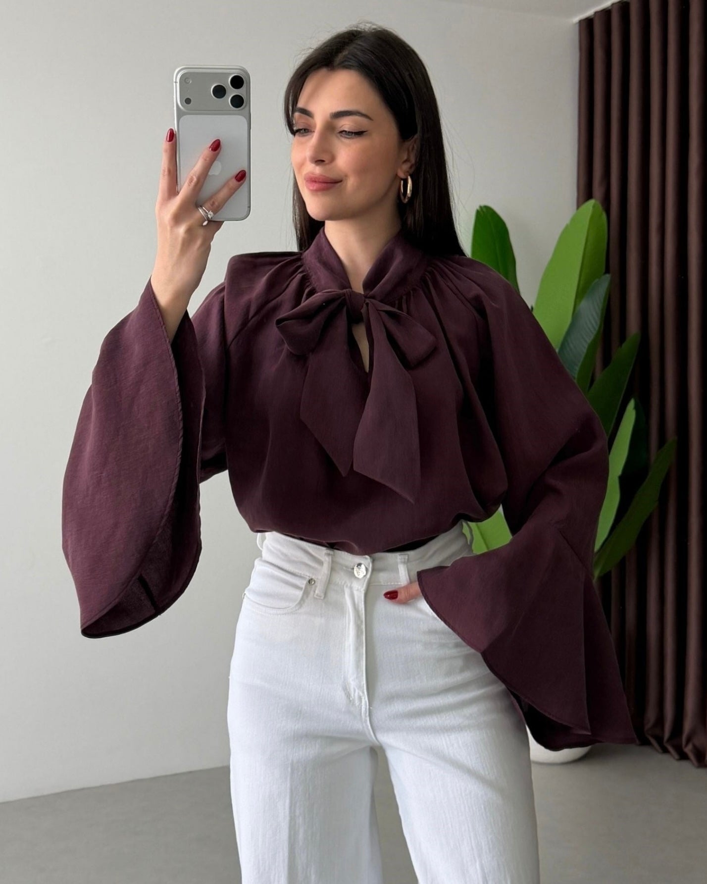 Burgundy Blouse