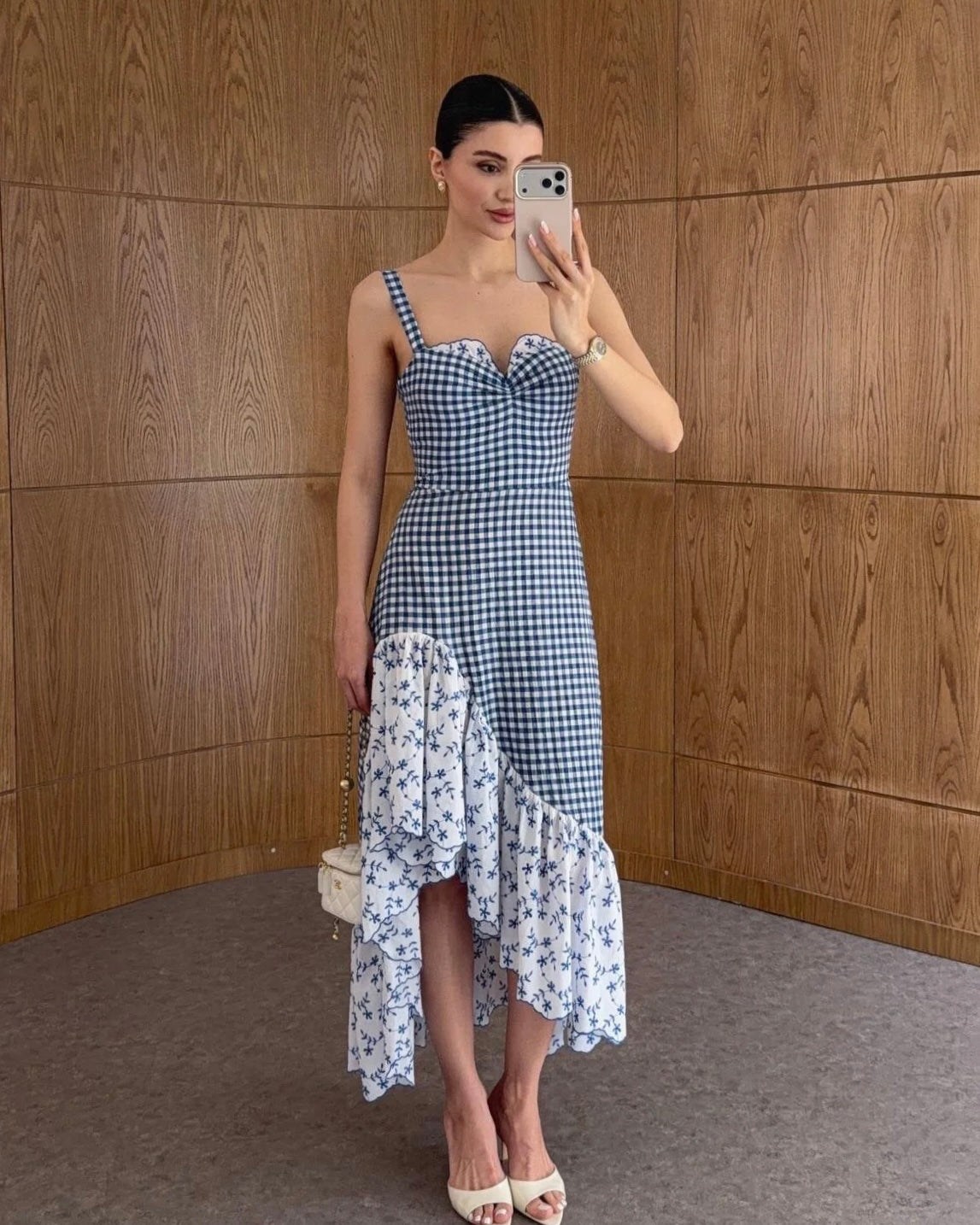 Blue Checkered Dress