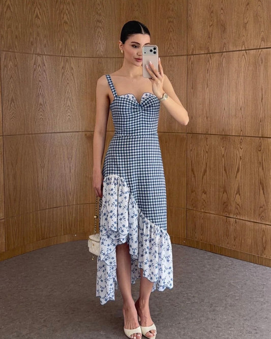Blue Checkered Dress