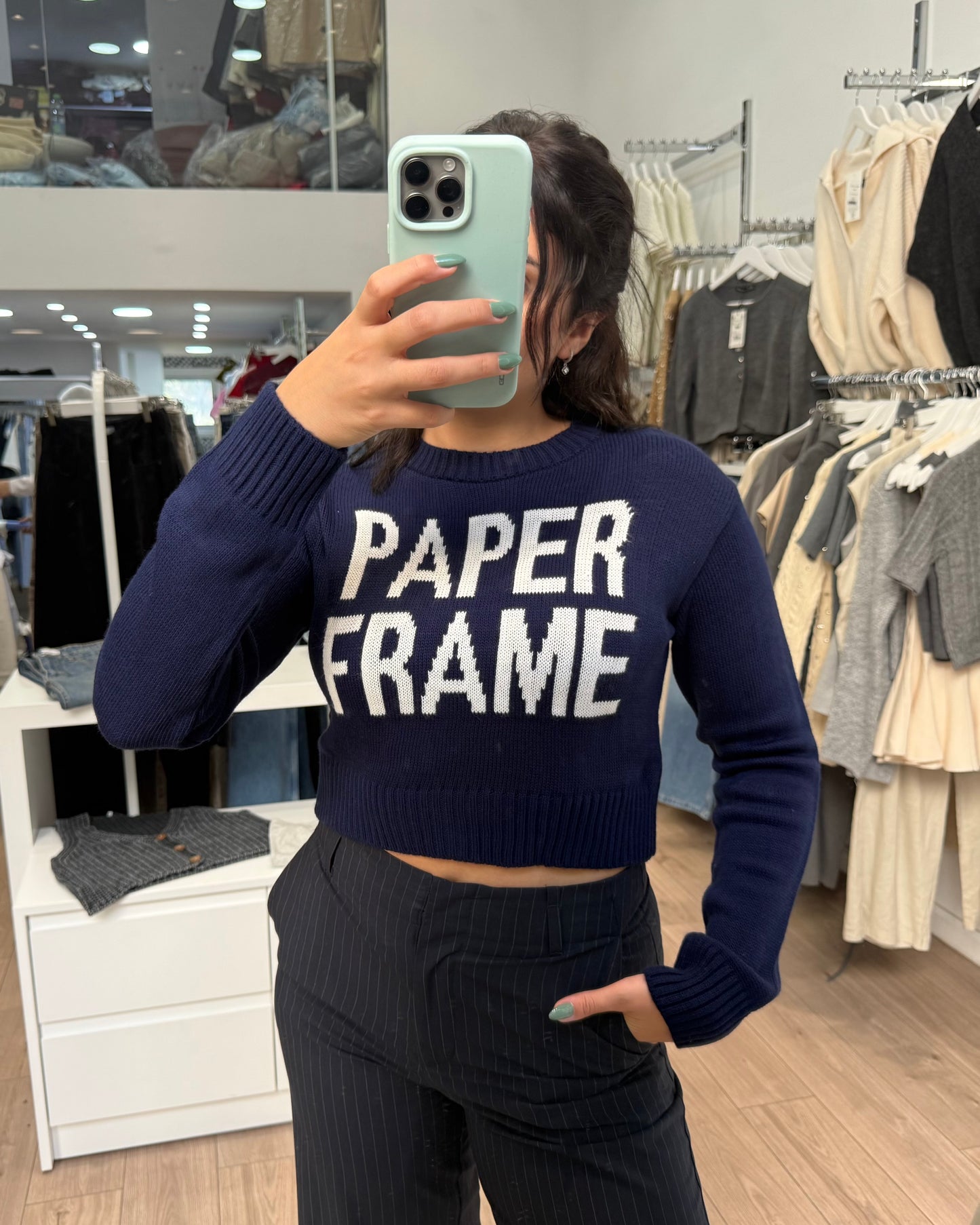 Cropped Knitted Sweater