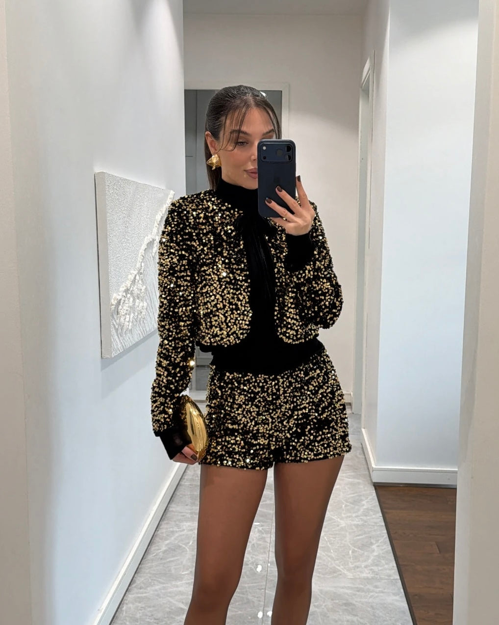 Gold Sequin Set