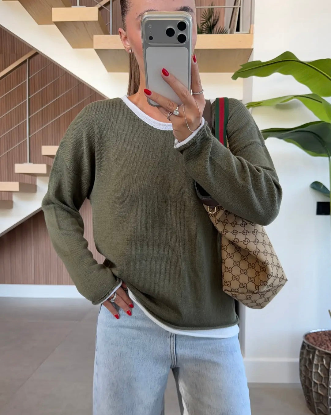 Army Green Sweater