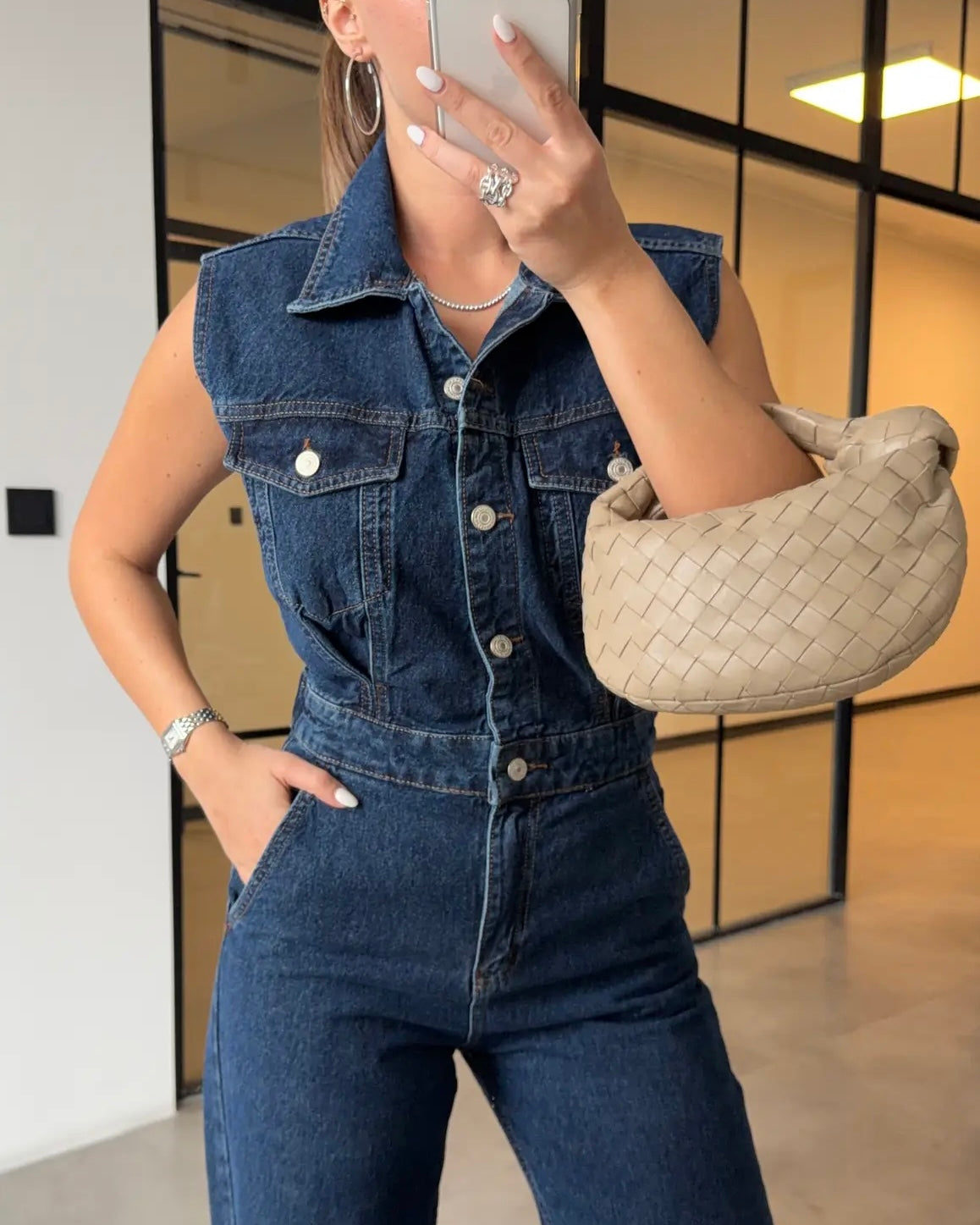 Blue Denim Jumpsuit
