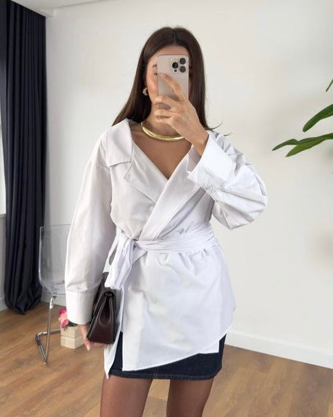White Tied Blouse
