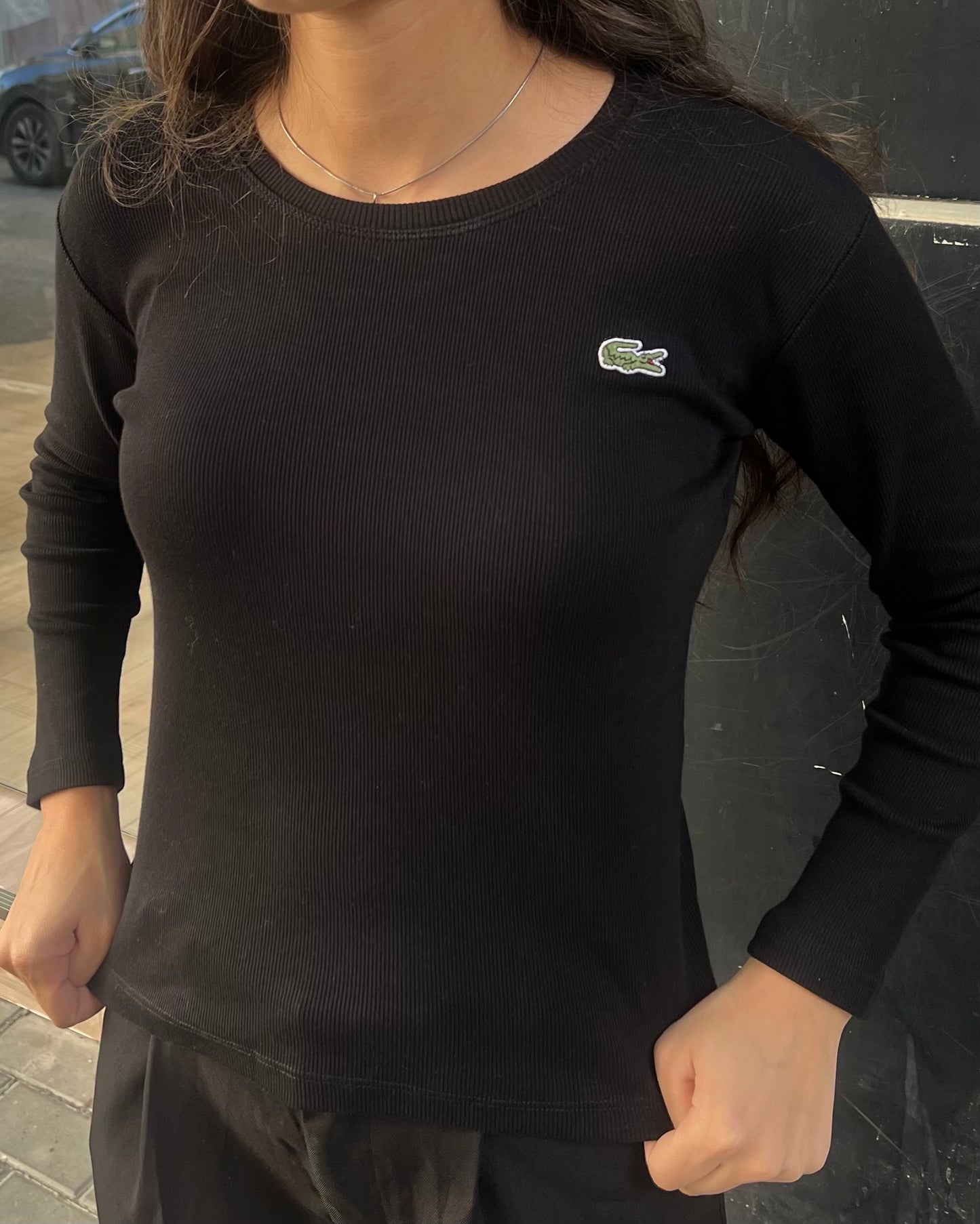 Black Lacoste Long Sleeve