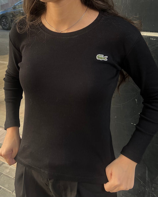 Black Lacoste Long Sleeve