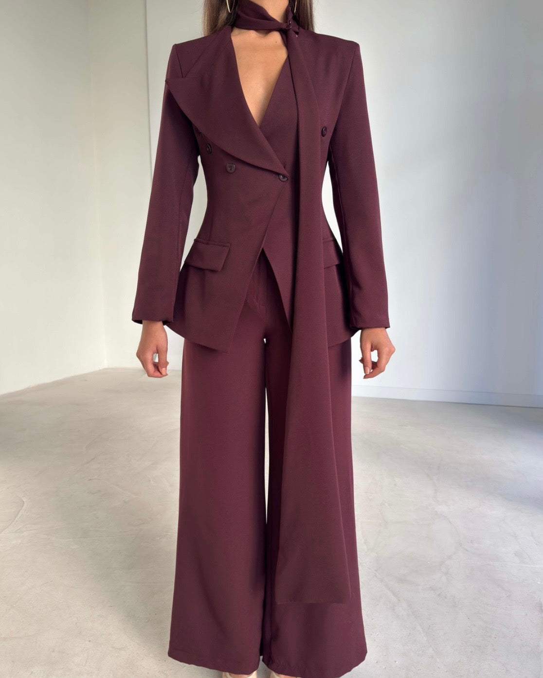 Burgundy 3 Piece Suit