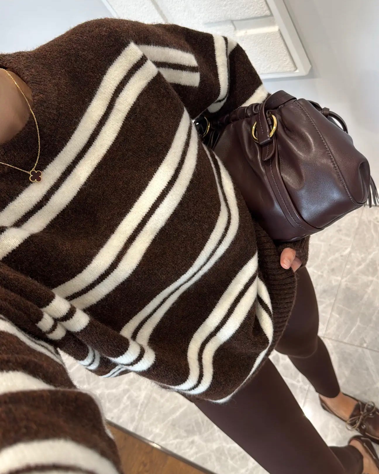 Brown Striped Sweater