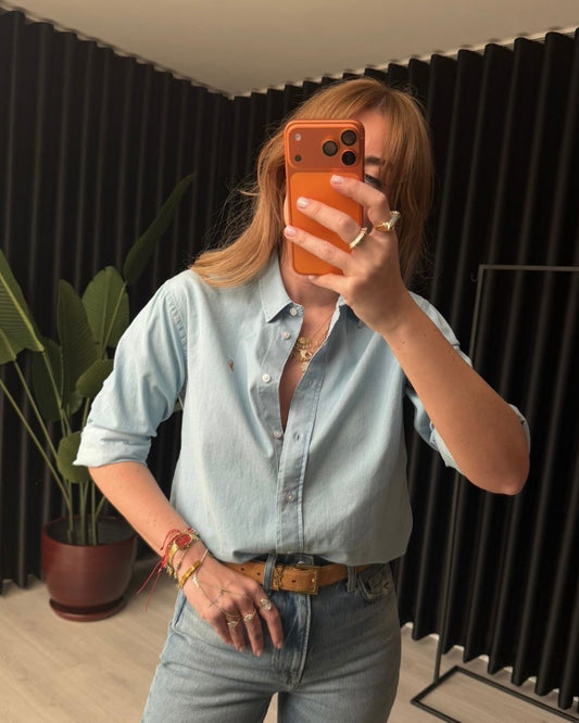 Denim Polo Shirt