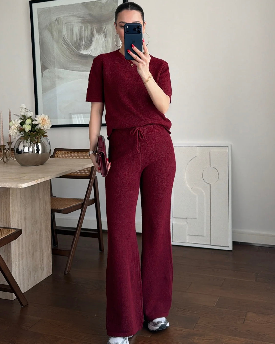 Burgundy Knit Set