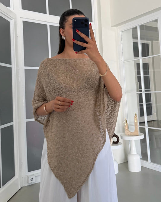 Beige Poncho