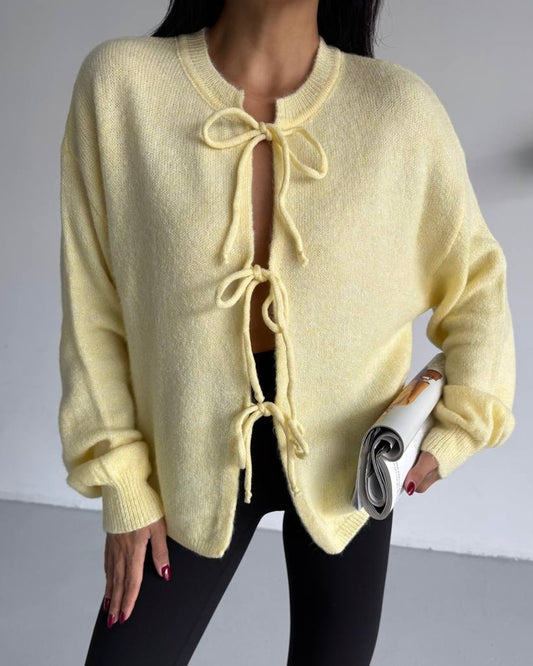 Yellow Tied Sweater