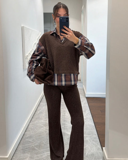Brown Set with Shirt