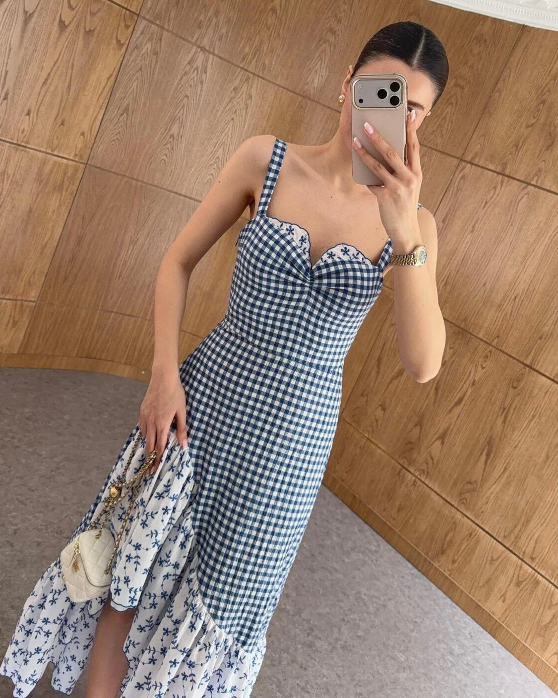 Blue Checkered Dress