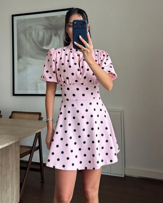 Pink Polka Dot Dress