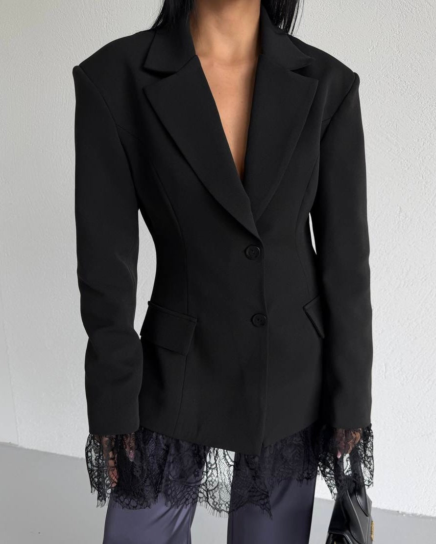 Black Lace Blazer
