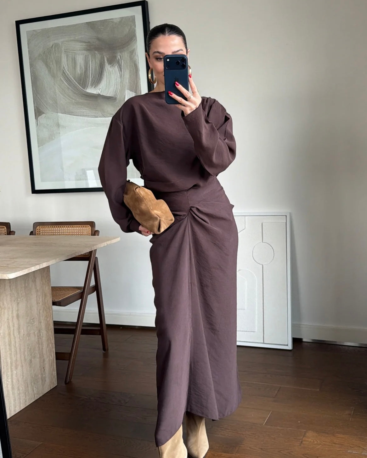 Brown Two Piece Set