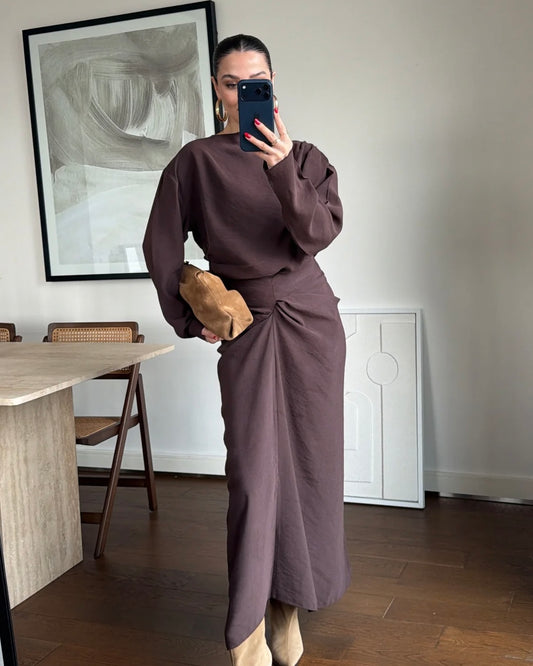 Brown Two Piece Set