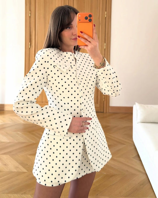 Polka Dot Set (Blazer & Skirt)