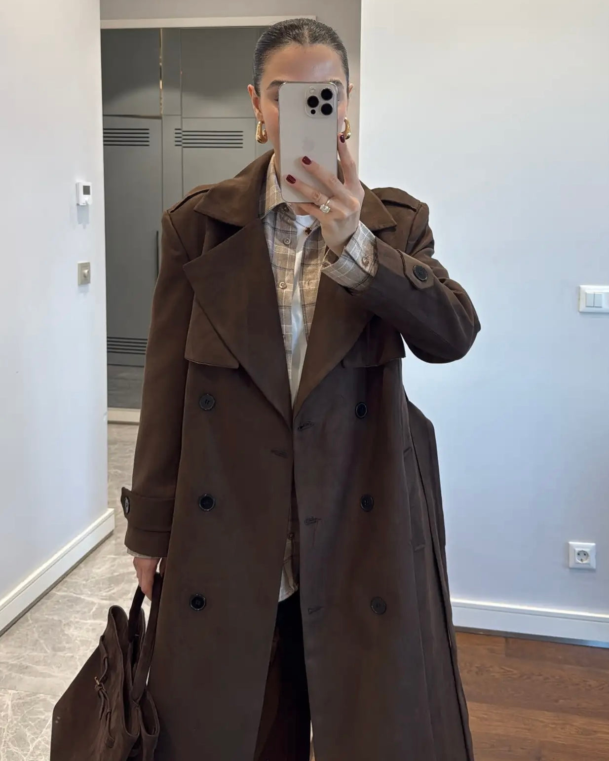 Brown Suede Coat