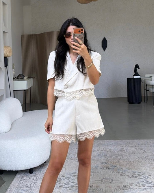 Off White Set with Lace