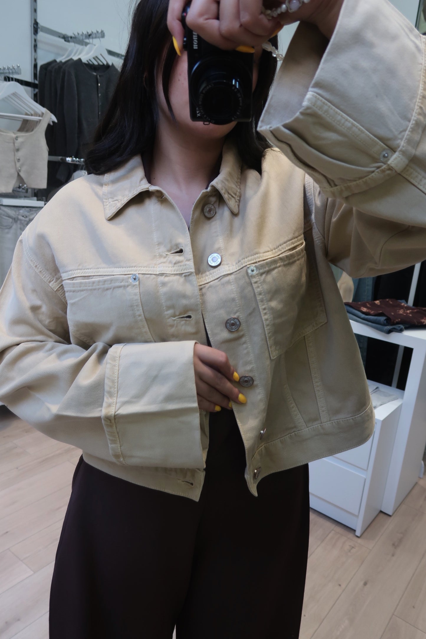 Beige Denim Jacket