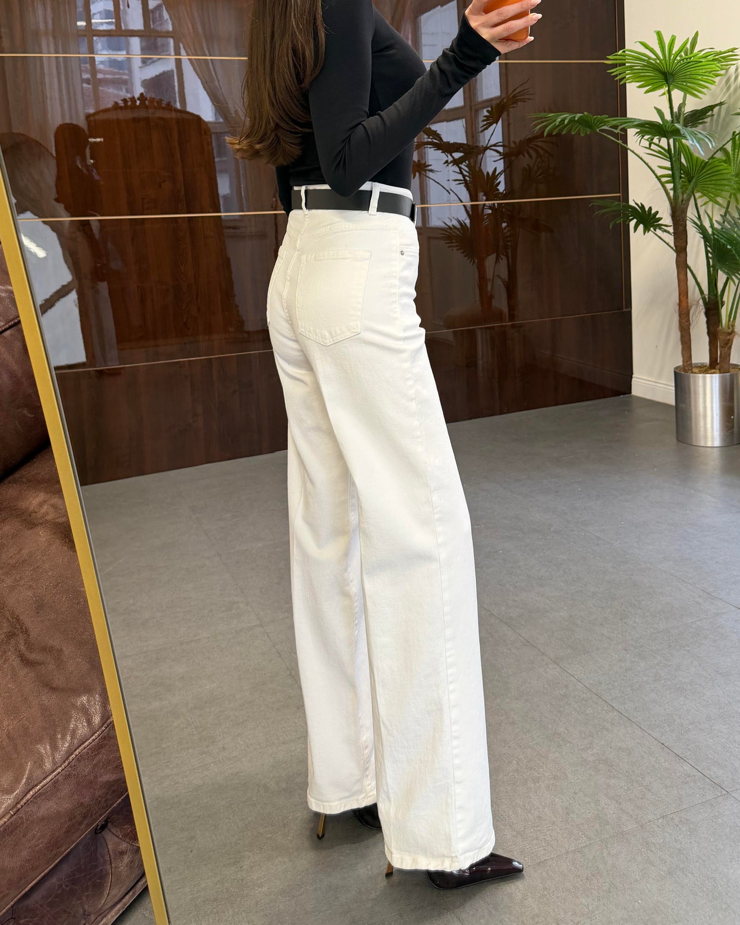 White Wide Leg Jeans
